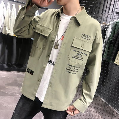 韓版潮流工裝襯衫 寬松百搭，穿出休閑帥氣港風與日系格調